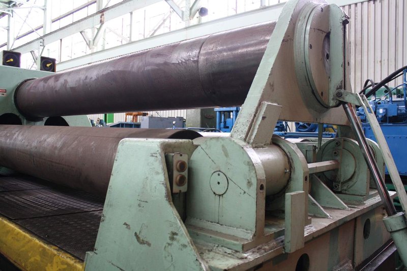 10' x 1.5" Roundo Hydraulic Double Pinch Plate Roll