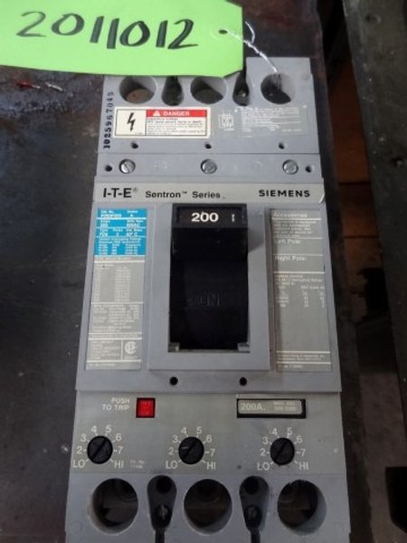 250 Amp Siemens I-T-E Sentron Series Circuit Breaker
