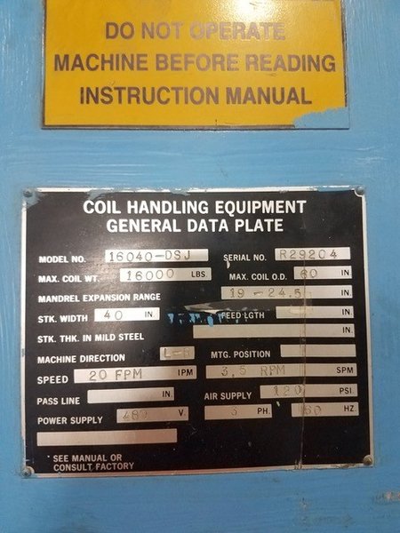 18 Stand x 1-1/2&quot; x 40&quot; Bradbury Dual Head Rollforming Line