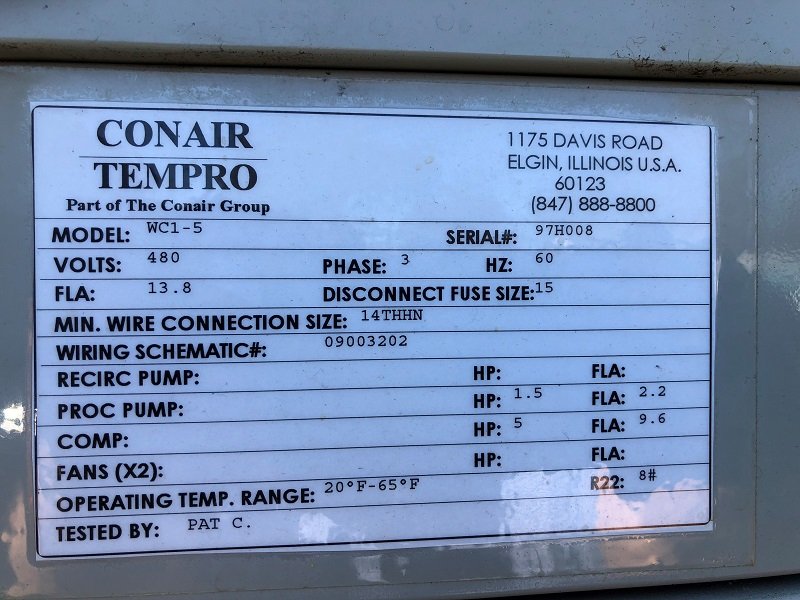 Conair Chiller, Model WC1-5