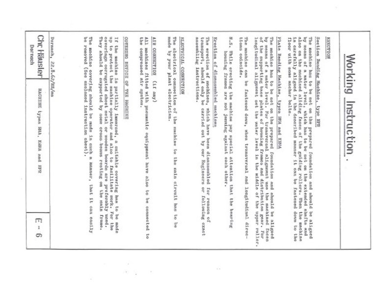 10' X 1/2" HAEUSLER DOUBLE INITIAL PINCH PLATE BENDING ROLL. STOCK # 0302618.
