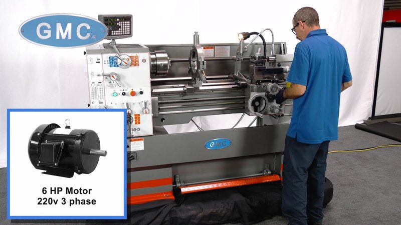 GML-1660HD, 16" x 60" Metal Lathe with 2-Axis DRO