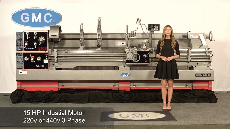GML-26120, 26 x 120" Metal Lathe with 2-Axis DRO