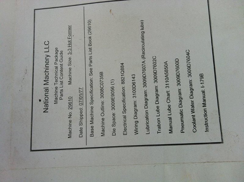 National Model 3-3 Nut Former 