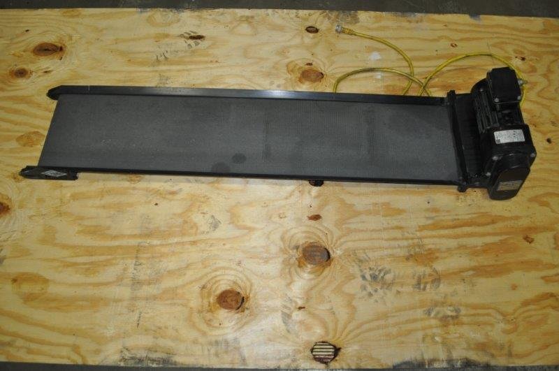 10&quot; W x 48&quot; L Pax Rubber Belt Low Profile Scrap Conveyor 