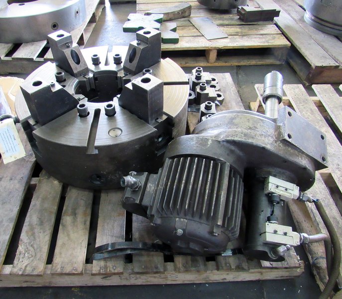 USED, 24&quot; CUSHMAN 4-JAW HEAVY DUTY POWER WRENCH COMBINATION CHUCK WITH 8-1/8&quot; HOLE