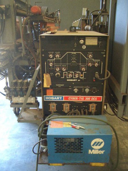 72&quot;(1828MMmm)x.375&quot;(9.5mm) COIL END JOINING WELDER, HOBART 300 AMP WELDER(12264)