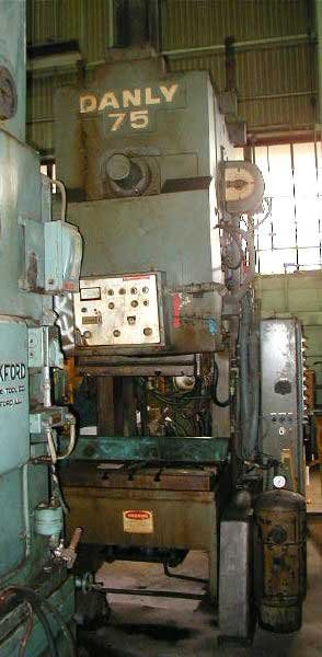 75 Ton DANLY MODEL 75 OBI PRESS W/AIR CLUTCH (13491)
