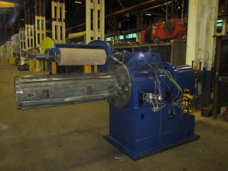 50" X 30,000 LBS (EST)PAXSON MANDREL UNCOILER W/ HOLD DOWN ROLL