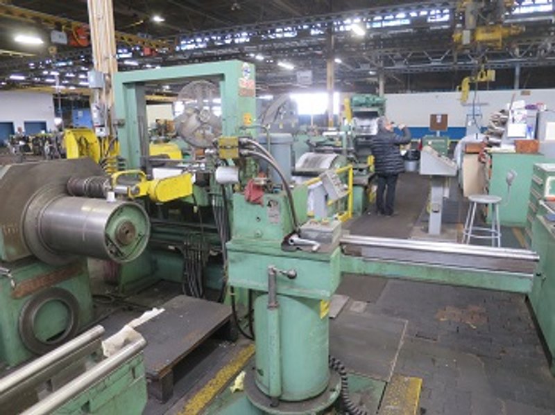 18” X .003” X 8,000# RUESCH RING TYPE PRECISION DOUBLE LOOP SLITTING LINE
