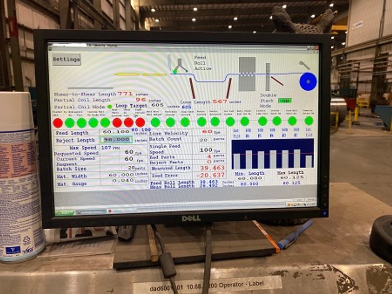 60" X 3/16" X 50,000 LBS.  PRO-ECO CUT TO LENGTH LINE W/ CASSETTE LEVELER