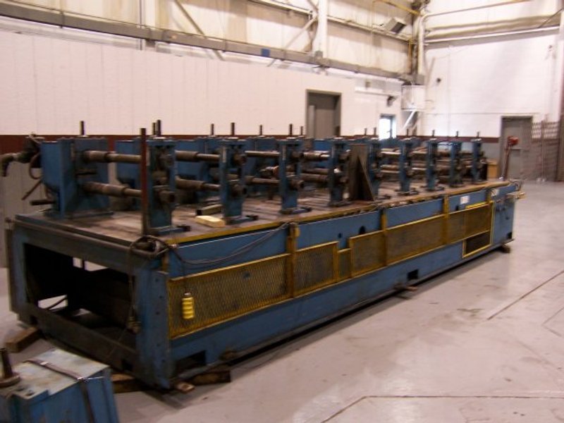 9 STAND DAHLSTROM ROLL FORMER, 30&quot; ROLL SPACE, 2&quot; DIA ROLLERS, AMS CONTROL, MINSTER AIR CLUTCH/BRAKE