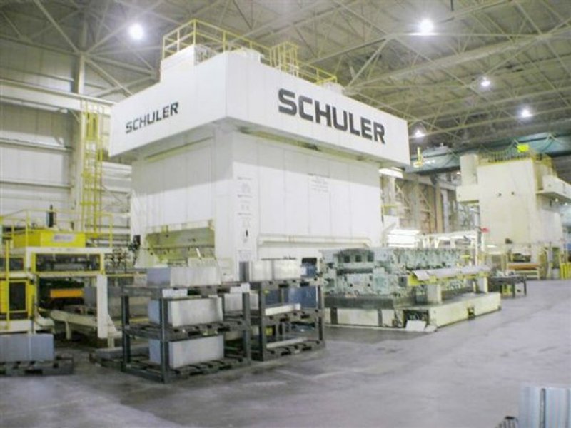 1500 Ton, SCHULER TBS2-1350-4-5384,36"STR,20"ADJ,54"SH,ROLLING BOLSTERS,2002    
