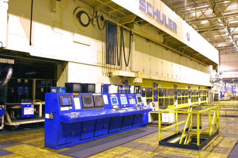 5800 Ton, SCHULER TBS6-5800-5-2300, 45"STR, 55"SH, 8-14SPM, 5 SLIDE, 10 BOLSTERS