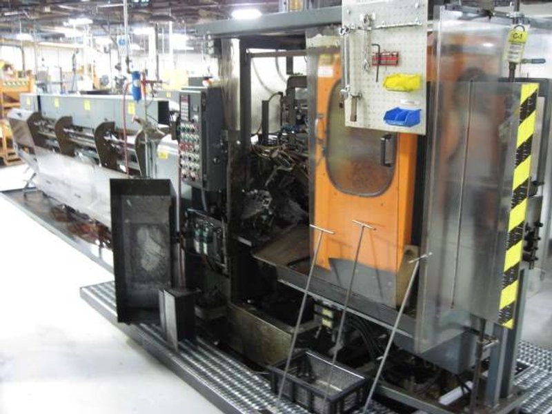 2&quot; MODERN MODEL 2LD CUT OFF MACHINE WITH 16&#039; AUTOMATIC BAR FEEDER , PLC CONTROLS, 1995