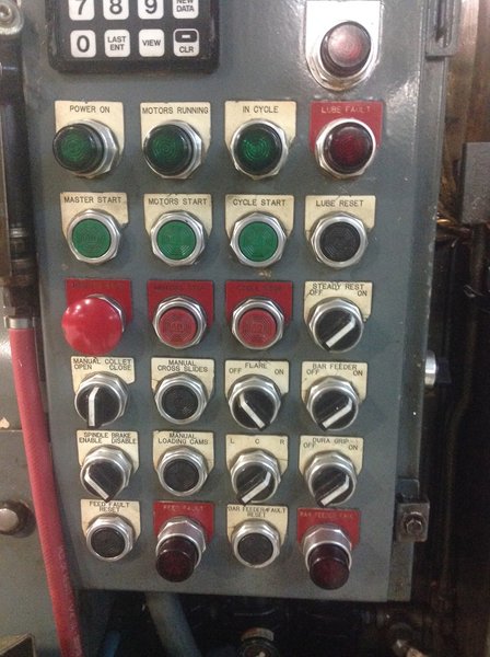 2&quot; MODERN MODEL 2LD CUT OFF MACHINE WITH 16&#039; AUTOMATIC BAR FEEDER , PLC CONTROLS, 1995