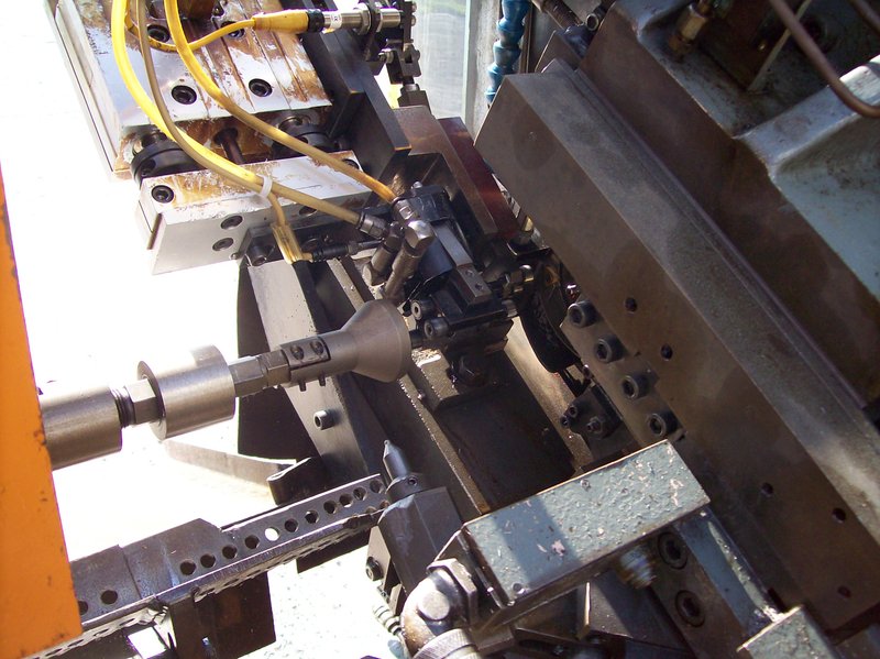 2&quot; MODERN MODEL 2LD CUT OFF MACHINE WITH 16&#039; AUTOMATIC BAR FEEDER , PLC CONTROLS, 1995