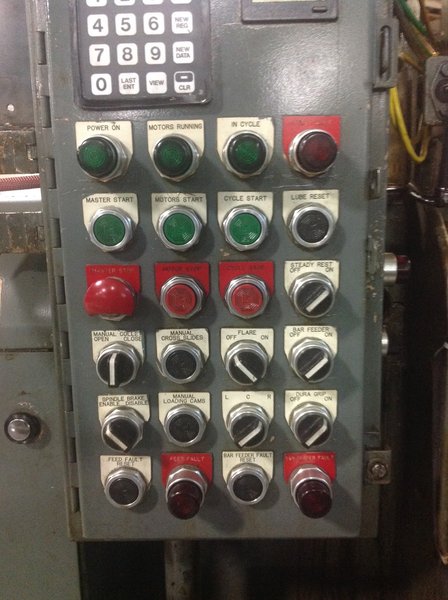 2&quot; MODERN MODEL 2LD CUT OFF MACHINE WITH 16&#039; AUTOMATIC BAR FEEDER , PLC CONTROLS, 1997