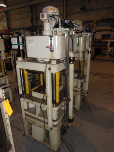 40 TON FISHER DYNAMIC UP ACTING 4 POST PRESS, 14" STR, 19" DLO, 28" X 28" BA