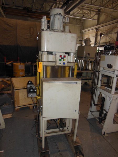 40 TON FISHER DYNAMIC UP ACTING 4 POST PRESS, 12" STR, 17" DLO, 22" X 22" BA
