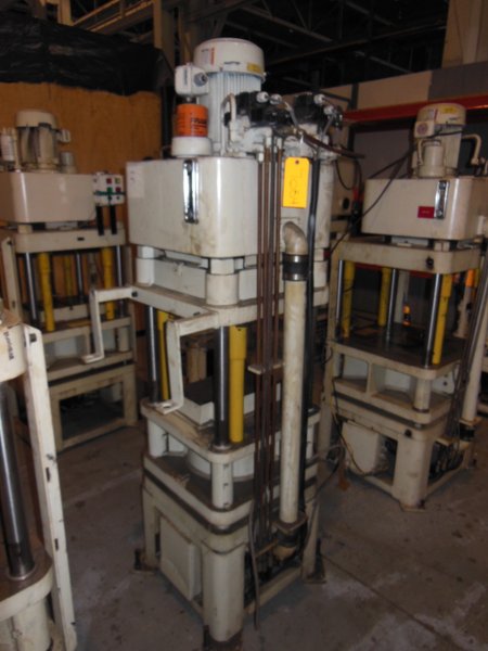 40 TON FISHER DYNAMIC UP ACTING 4 POST PRESS, 12" STR, 17" DLO, 22" X 22" BA