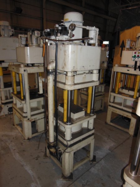 40 TON FISHER DYNAMIC UP ACTING 4 POST PRESS, 12" STR, 17" DLO, 22" X 22" BA