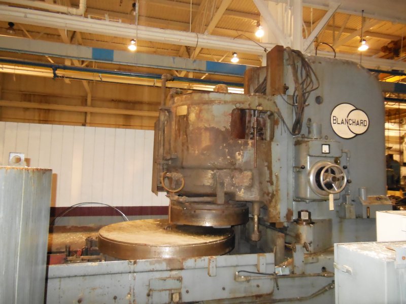 60" BLANCHARD ROTARY SURFACE GRINDER, MODEL 32-60, 60" DIA. MAG CHUCK, 72" SWING, 30" VERT, 75 HP SPINDLE MOTOR, 1961, RECONDITIONED