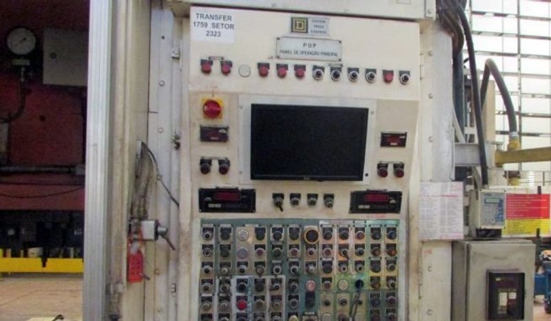 3000 TON DANLY PRESS, MODEL S2-3000-156 X 66 T.F., 16" STR, 48" SH, 156" LR X 66" FB BA, 18-25 SPM VARI, YEAR 1980