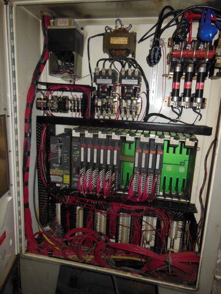 100 TON HSI DOWNACTING HYDRAULIC SPOTTING PRESS, 50&quot; STR, 78&quot; DLO, 100&quot; LR X 42&quot; FB BA, TILT DOWN RAM, TILT UP BOLSTER