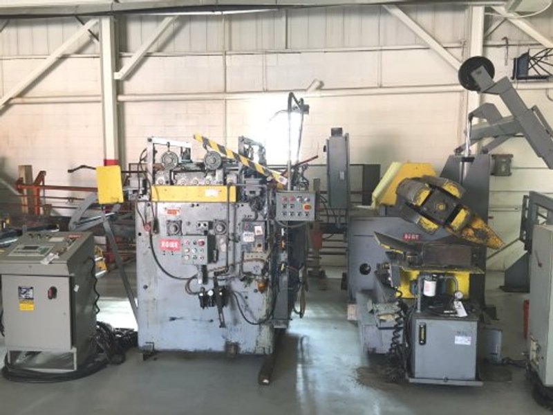 12000 Lbs. x 40&quot; Wide ROWE Used Coil Reel with Powered Straightener For Sale.  Underpower!