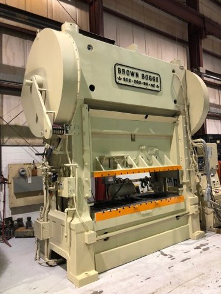 200 Ton Brown &amp; Boggs SC2-200-96-42 Used Straight Side Mechanical Metal Stamping Press For Sale, Underpower!