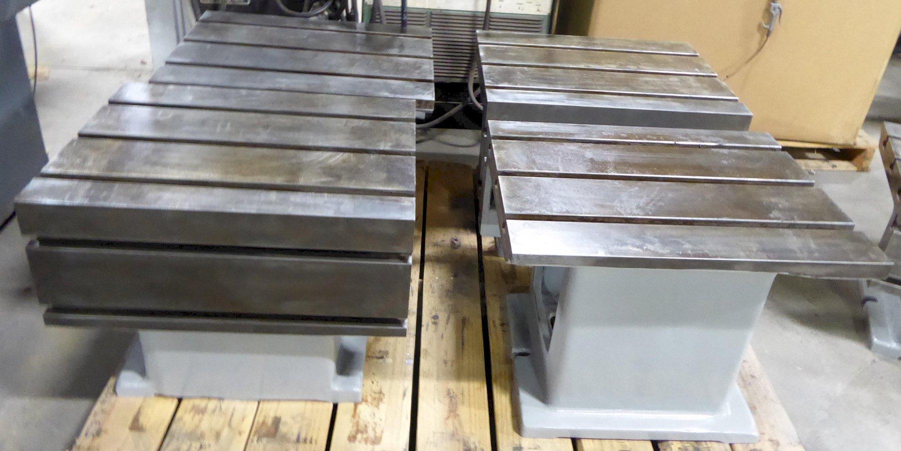 Box Drill Table, 18″ x 24″ Top (3) T-Slots, 10″ x 24″ Side (2) T-slots, 18″H, New-Never Used
