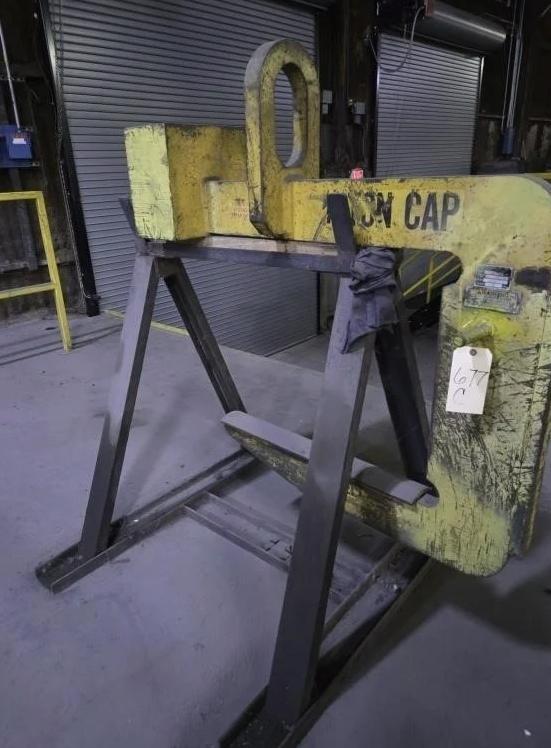 10-TON CALDWELL COIL HOOK & RACK. STOCK # 0436126