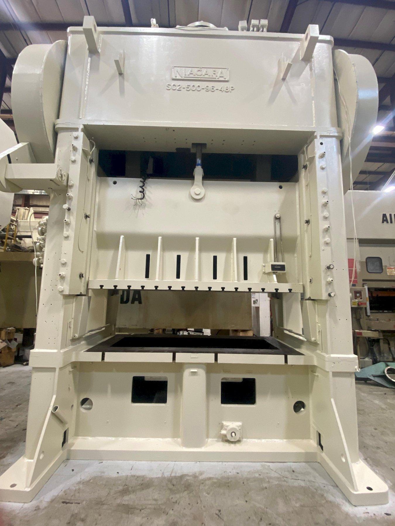 500 ton Niagara SC2-500-96-48P Straight Side Mechanical Metal Stamping Press For Sale - Full Rebuild Completed!