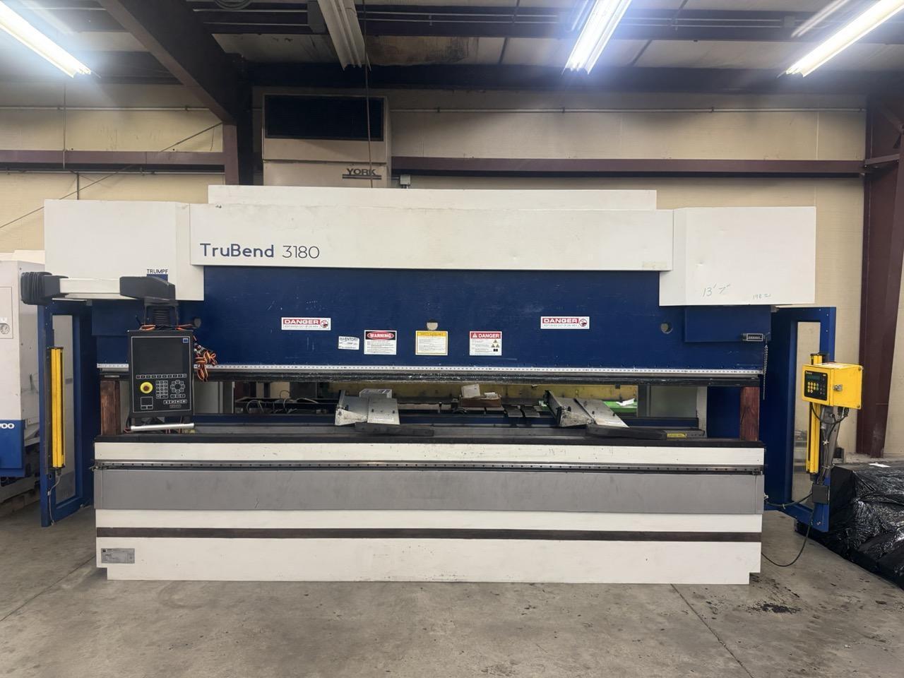 198 Ton x 13′ Trumpf TruBend 3180 CNC Press Brake, 2008
