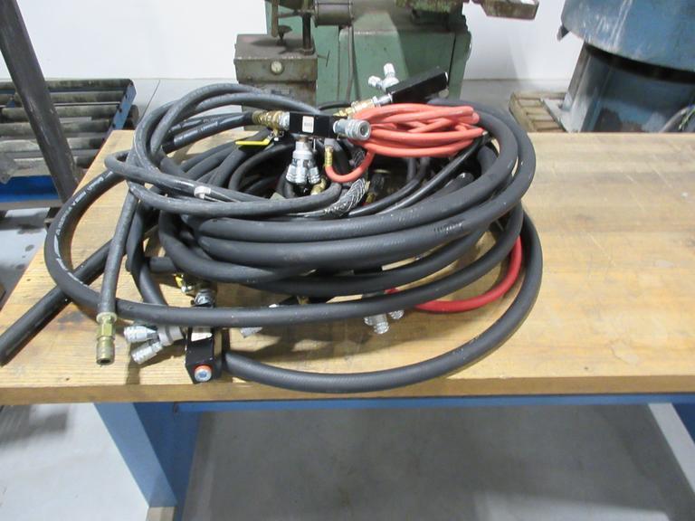 Bundle of Air Hose 3/4" & 1/2"; Manifolds, Ball Valves - Auction Item