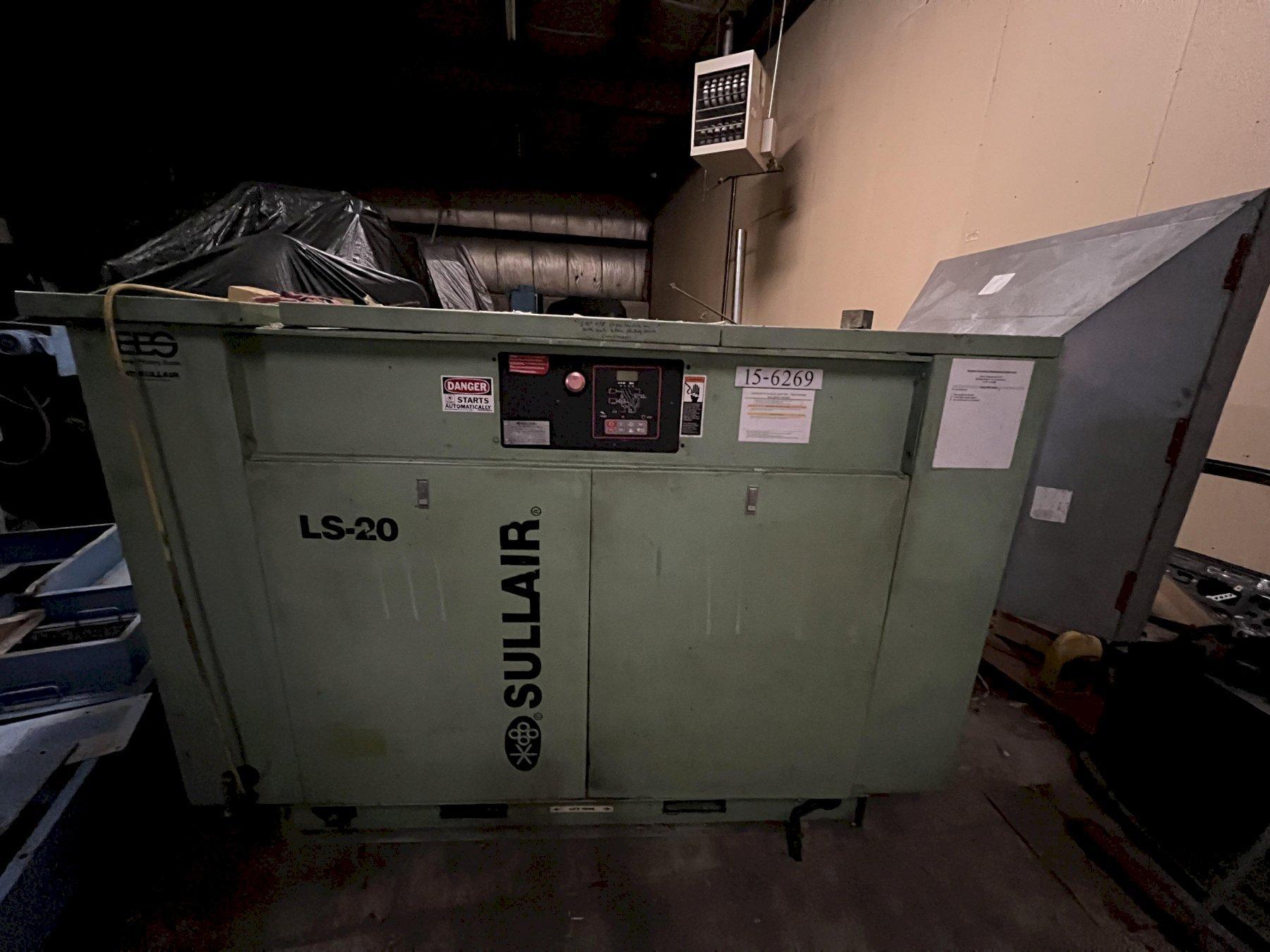 SULLAIR MODEL LS20 100SL/A/SUL100 HP ROTARY SCREW AIR COMPRESSOR, 2001