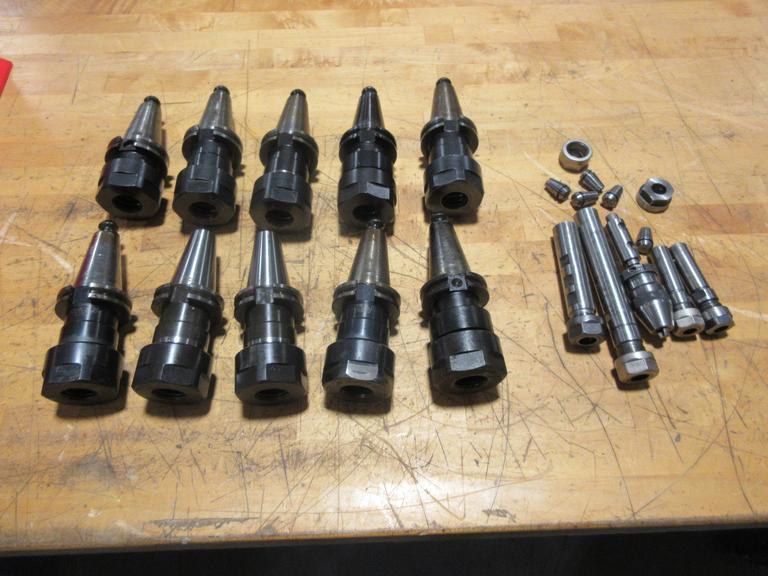 CAT40 Kennametal TG100 Collet Tool Holders and Assorted ER Collet Tool Holders- Auction Item