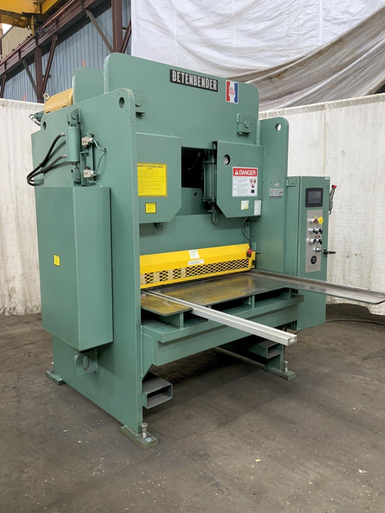 4' X 1/2" BETENBENDER MODEL: 4-1/2 HJYDRAULIC SQUARING SHEAR: STOCK #81334