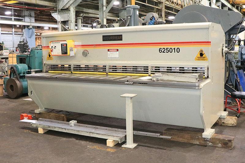 1/4" x 10' ACCURSHEAR HYDRAULIC POWER SHEAR MODEL: 625010