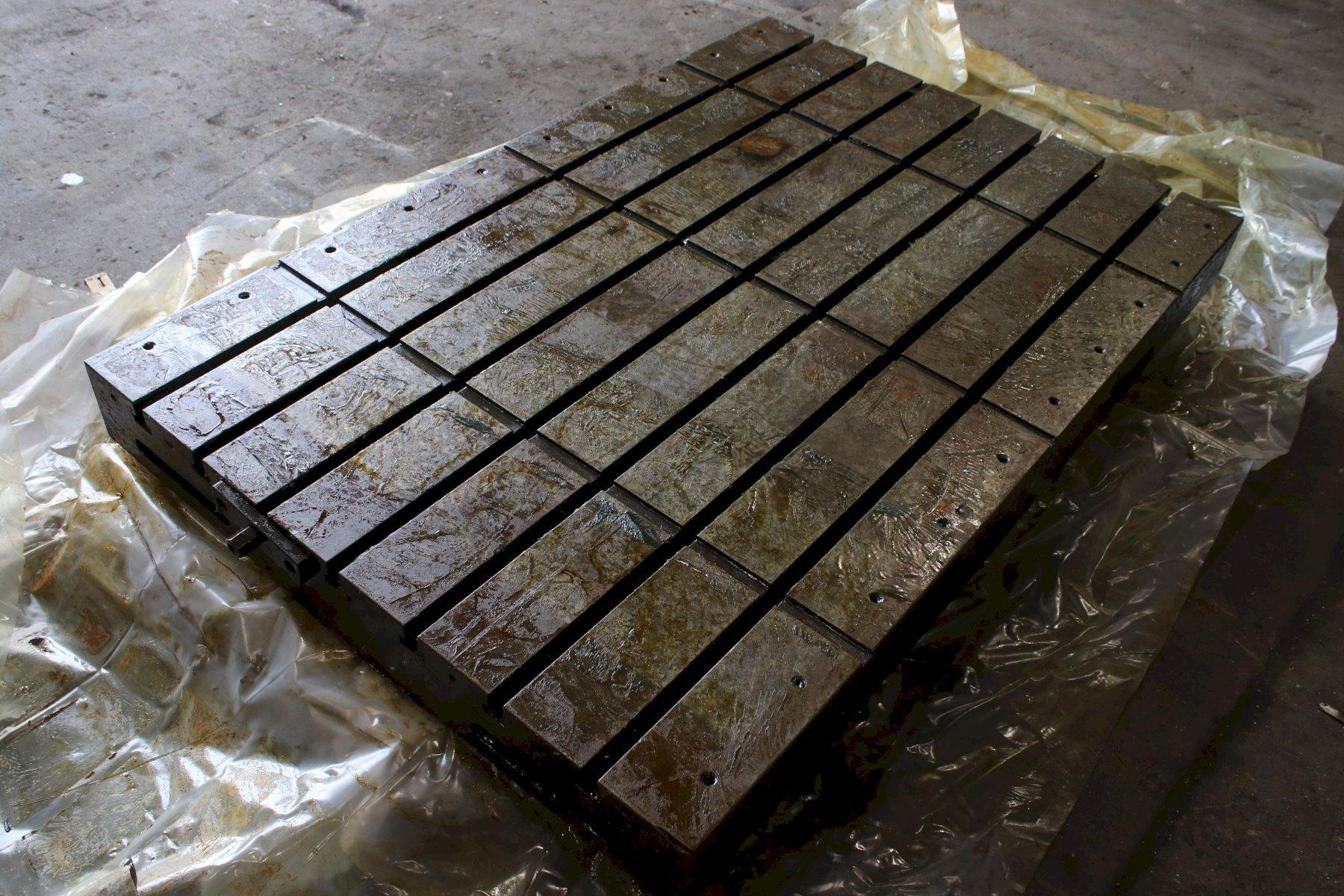 77" X 44" X 2" T SLOTTED BOLSTER PLATE: STOCK #76528