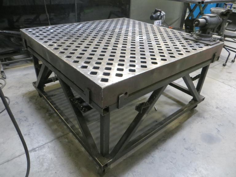 Heavy Duty Welding Table 60" x 60" w Stand, Portable on Casters- Auction Item