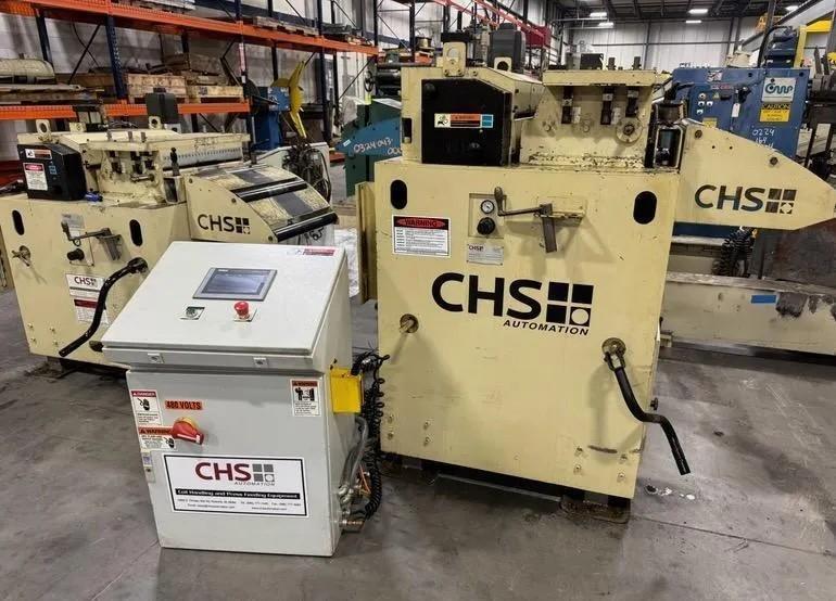 24" Wide x .110" NIDEC-CHS Servo Roll Feed Straightener Combination For Sale