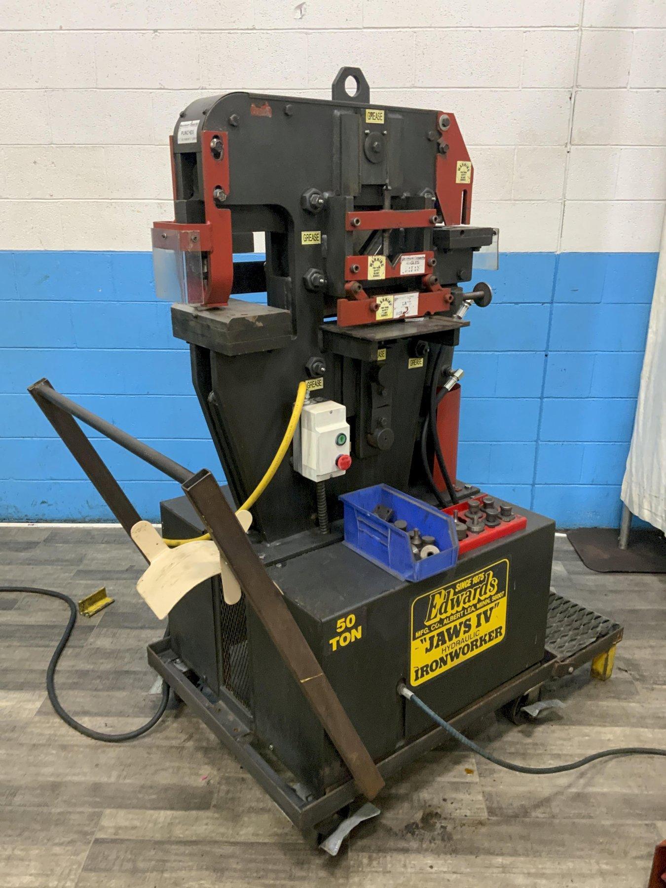 50 TON EDWARDS JAWS IV HYDRAULIC IRONWORKER: STOCK #80758