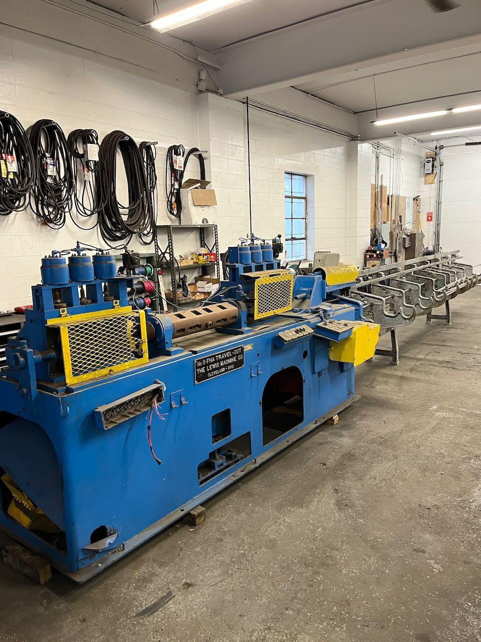 1/2" Lewis Model 9FHA High Speed Flying Shear Wire Straightener & Cutoff