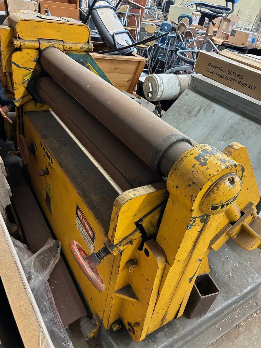 72" X 12 GA WYSONG MODEL #B-671286 POWERED PLATE BENDING ROLL: YOBRO #24998