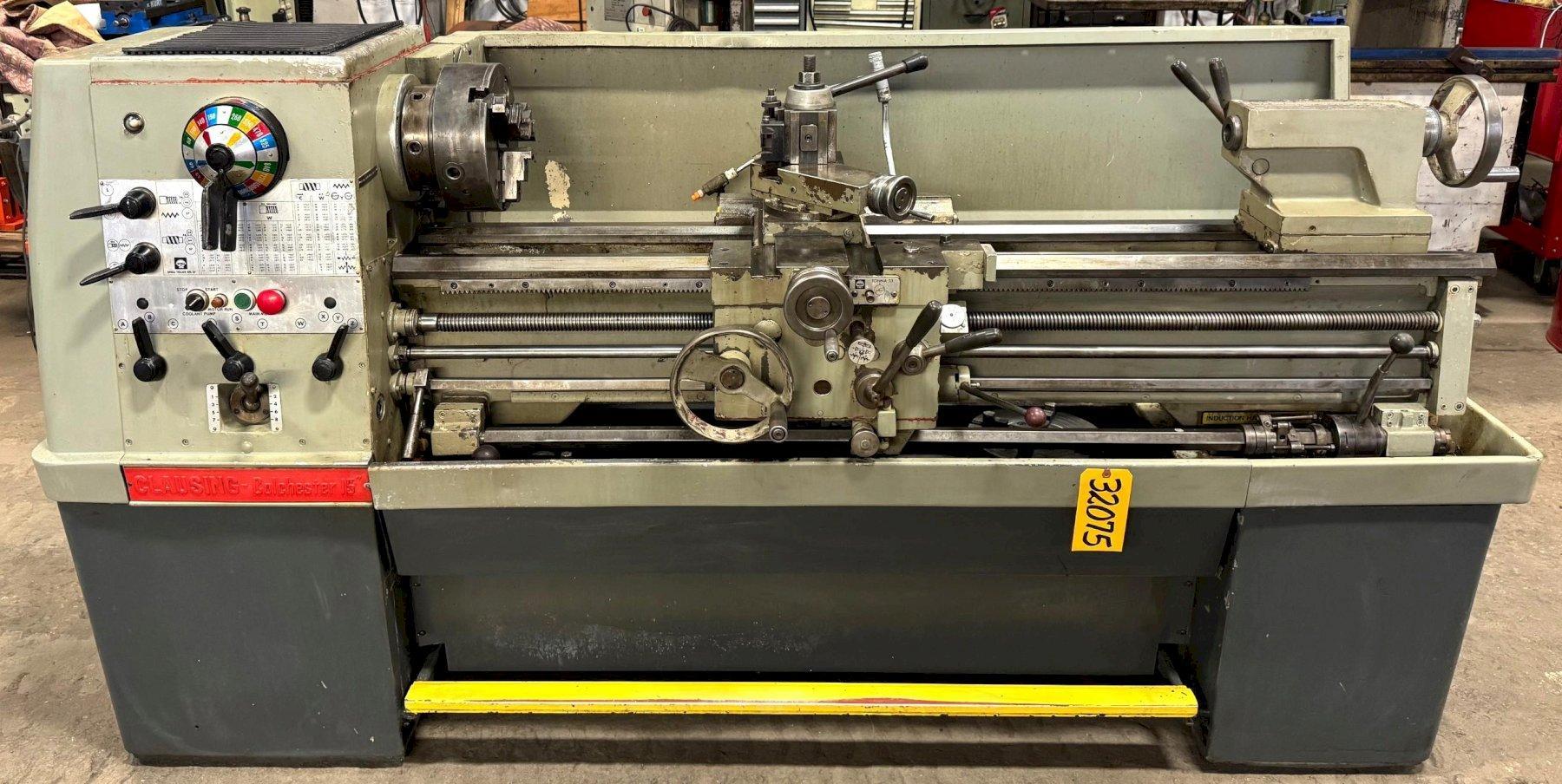 15" x 50" Clausing Colchester Lathe, Inch/mm, 2000 RPM, 7-1/2 HP