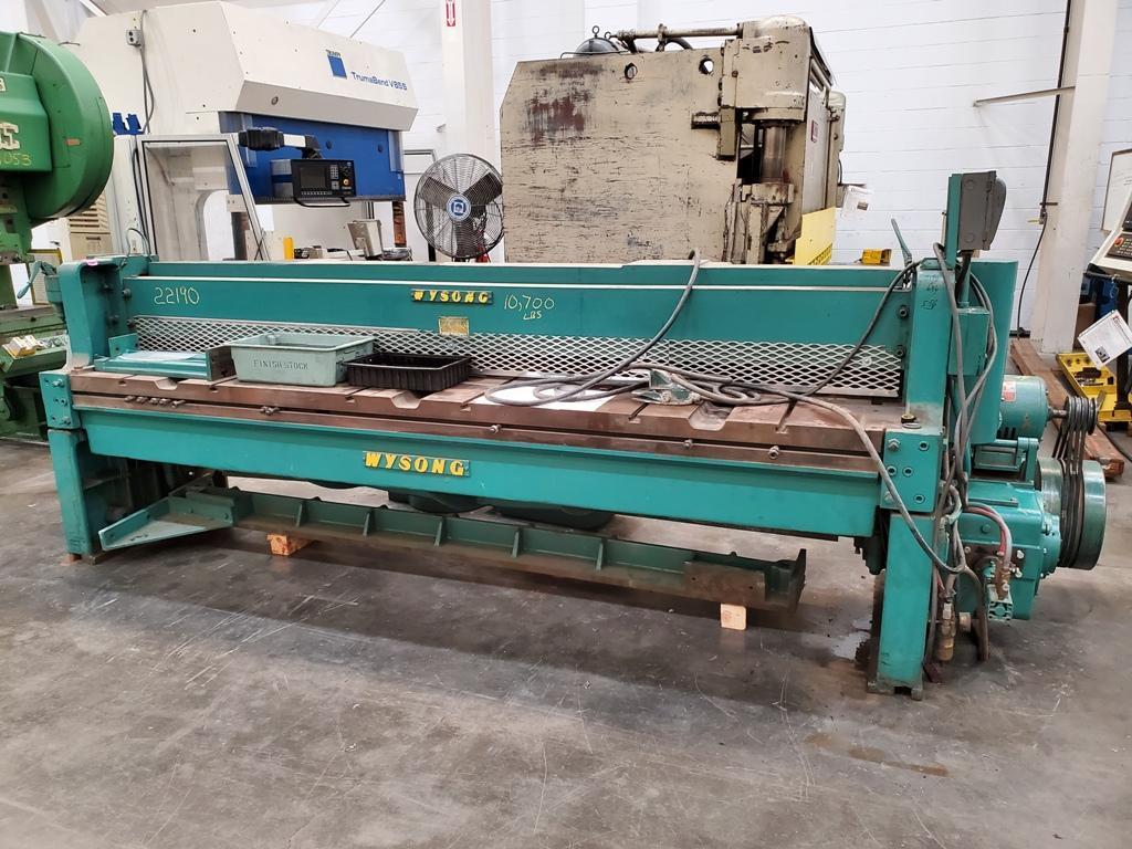 10' X 12 GAUGE WYSONG MODEL 1210 MECHANICAL SHEAR