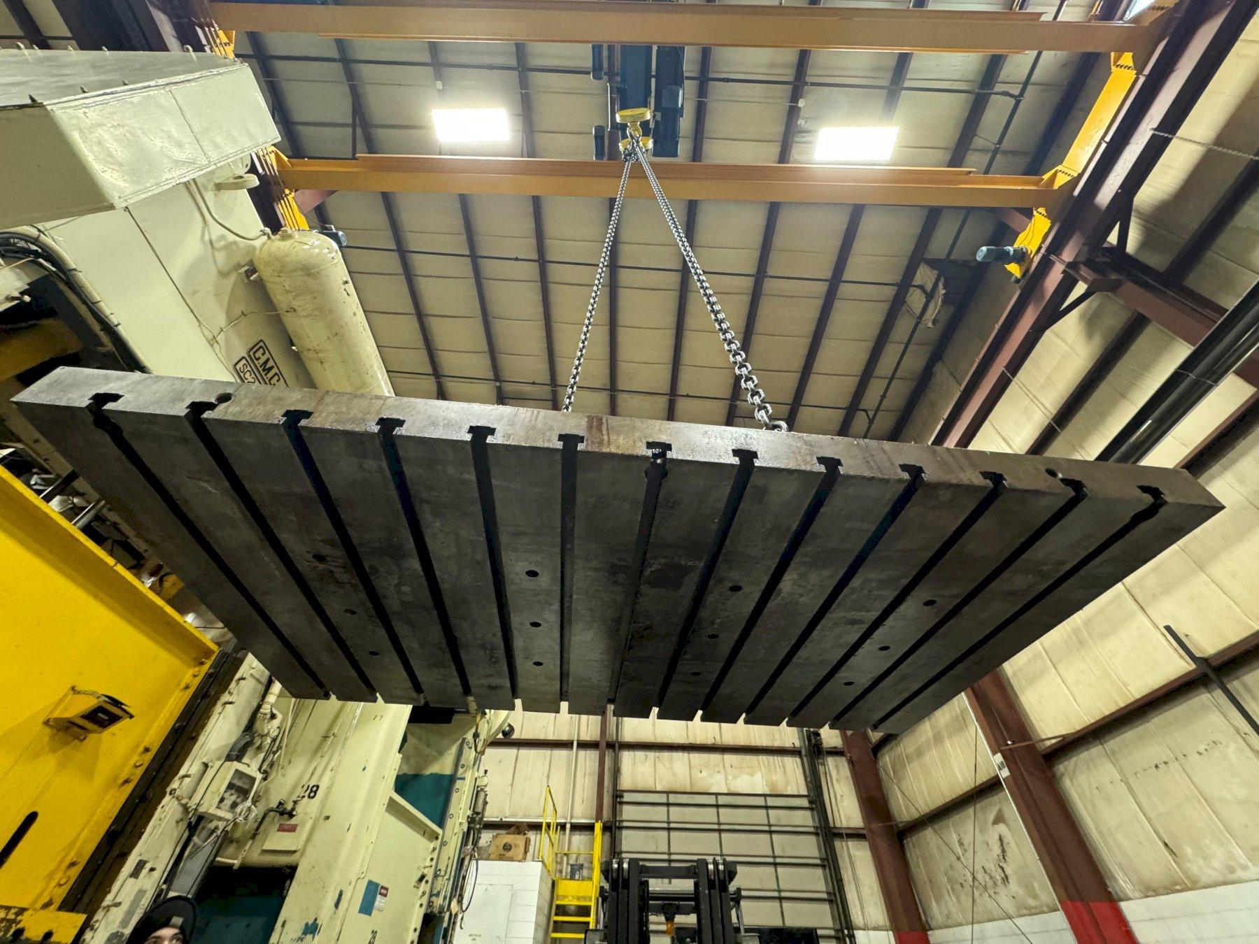 84" x 43" x 4" T-Slotted Bolster Plate