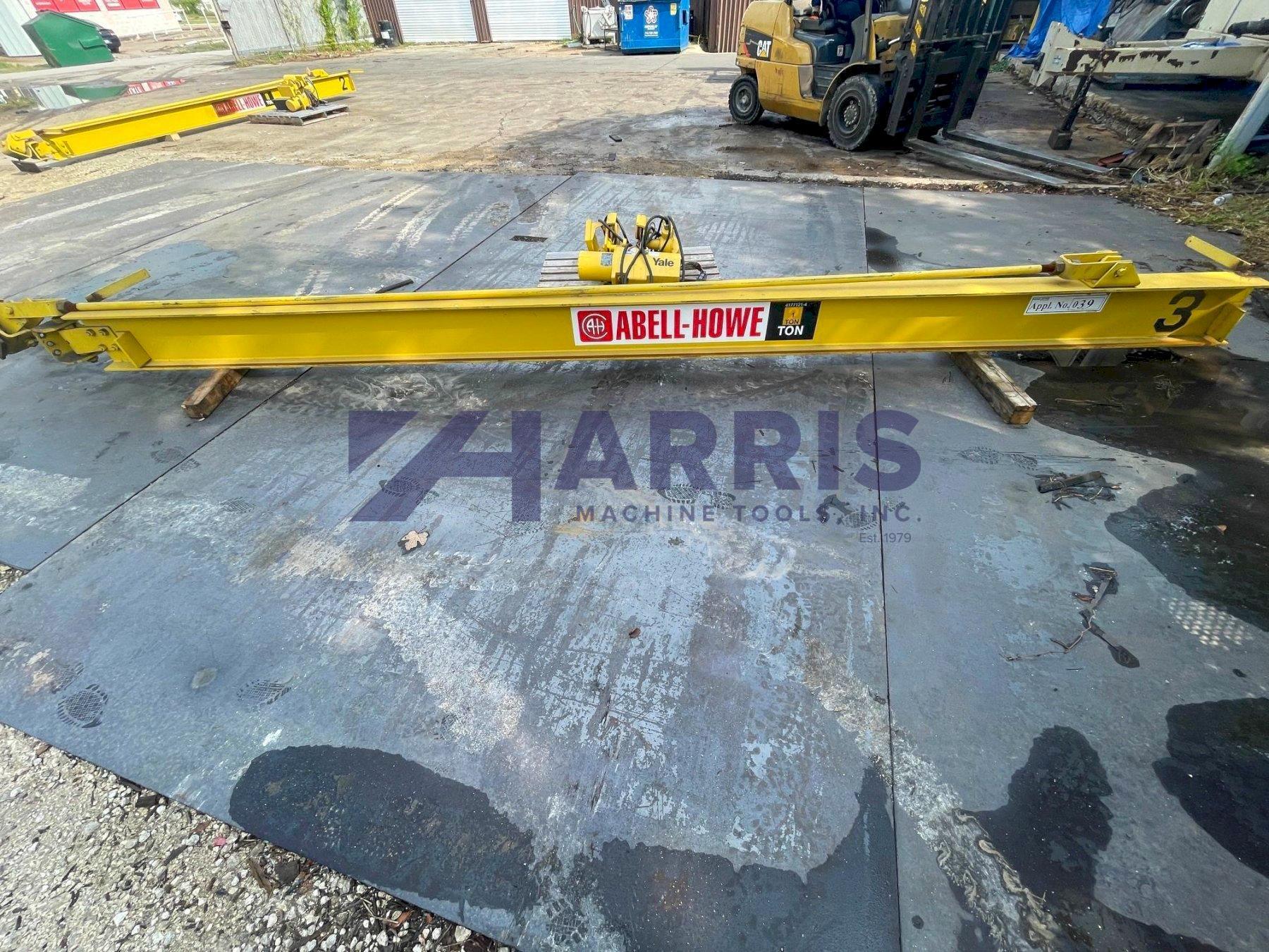 2 Ton Abell-Howe Wall Mount Jib Cranes with 1 ton hoists with Power Trolleys